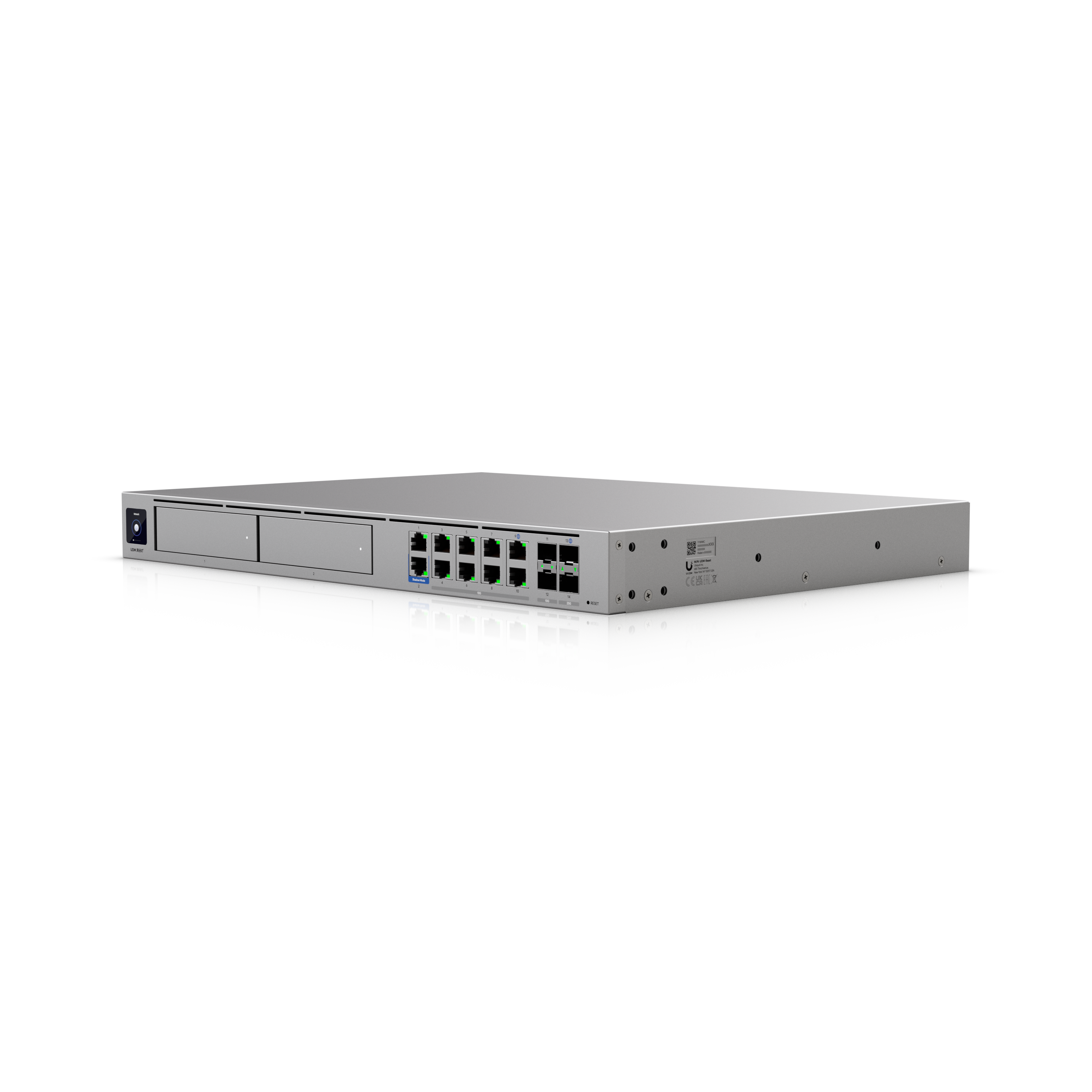 UniFi Dream Machine Beast — 1U rack-mounted enterprise network gateway with dual HDD bays, 8-port 2.5G PoE switch, and 10G SFP+ uplinks. The flagship all-in-one network controller, security gateway, and NVR from Ubiquiti, deployed by Alpine IT in Colorado Springs, CO.